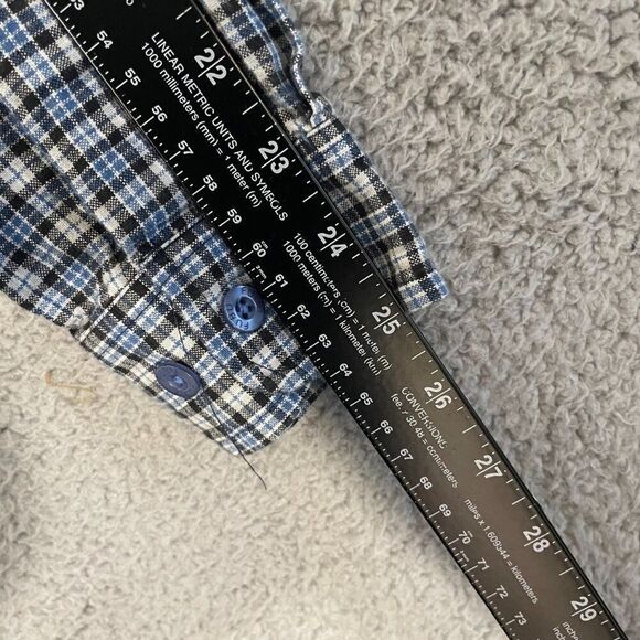 Vintage FUBU Shirt Men L Blue Plaid Long Sleeve Casual Button Down - Picture 9 of 10